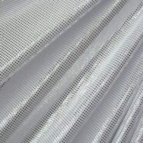  Silver Laser Foil Dot on Nylon Spandex