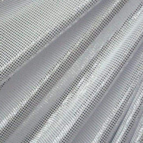 White/Silver Laser Foil Dot on Nylon Spandex