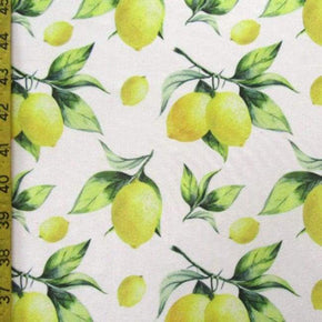 Lemon Print on Polyester Spandex