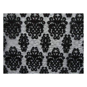  Black Fancy 2mm Sequins Lace on Mesh