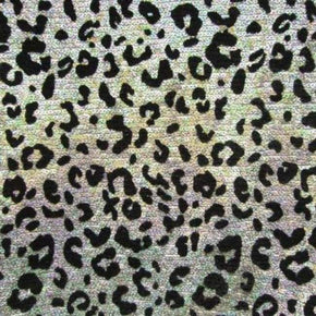  Gold Holographic Leopard Print Sequins on Polyester Spandex