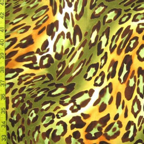 Multi-Colored Leopard Print on Polyester Spandex