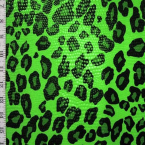 Multi-Colored Leopard Print Metallic Foil on Polyester Spandex