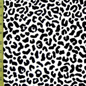  Black/White Leopard Print on Nylon Spandex