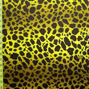  Brown/Yellow Gold Leopard Print on Nylon Spandex