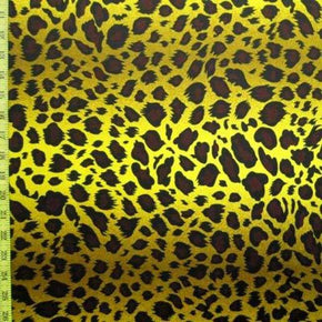  Brown/Yellow Gold Leopard Print on Nylon Spandex
