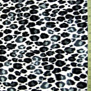  Black/White Leopard Print Velvet 