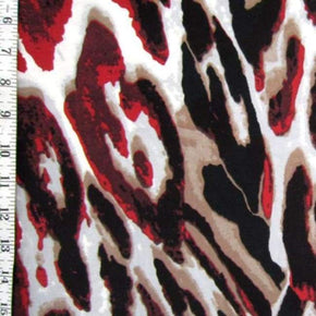 Multi-Colored Leopard Print on Polyester Spandex