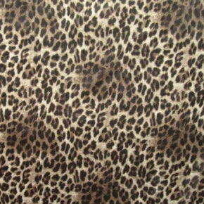 Gold/Brown Dark Patches Leopard Print on Mesh