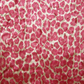  Pink/White Leopard Print Velvet on Velvet 