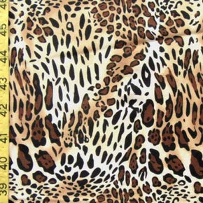 Brown/Beige Leopard Print on Nylon Spandex