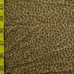 Gold Tiny Leopard Print on Polyester Spandex