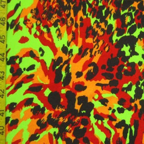  Neon Leopard Print on Nylon Spandex