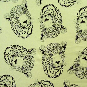  Ivory Leopard Print on Polyester Spandex