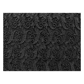  Black 3D Guipure Chemical Floral Lace 