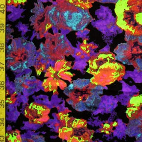 Multi-Colored Magma Print on Nylon Spandex