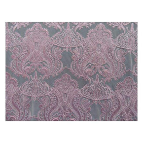  Pink Fancy 2mm Sequins Lace on Mesh