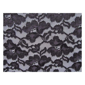  Black Fancy Floral Lace on Nylon Spandex