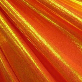  Neon/Orange Matrix Dot Metallic Foil on Nylon Spandex