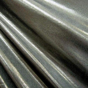  Gunmetal/Steel Matrix Dot Metallic Foil on Nylon Spandex
