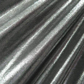  Silver/Black Matrix Dot Metallic Foil on Nylon Spandex