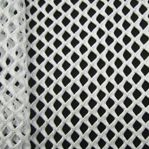  White/Silver Metallic Cabaret Big Hole Mesh 