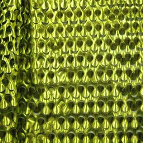 Apple Green Solid Colored Metallic Laser Cut Foil on Spandex