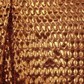  Bronze Solid Colored Metallic Laser Cut Foil on Spandex