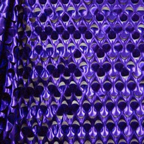 Purple Solid Colored Metallic Laser Cut Foil on Spandex