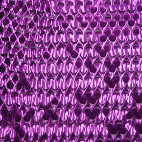  Violet Solid Colored Metallic Laser Cut Foil on Spandex