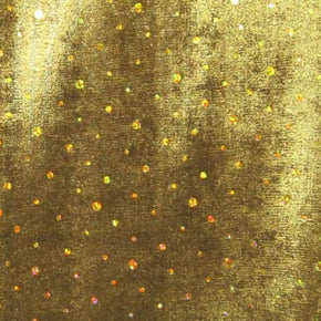  Gold/Black Holographic Metallic Powder Foil Sequin on Slinky 