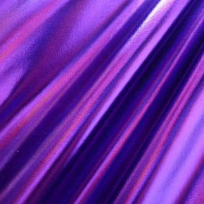  Purple Metallic Solid Colored Metallic Foil on Polyester Spandex
