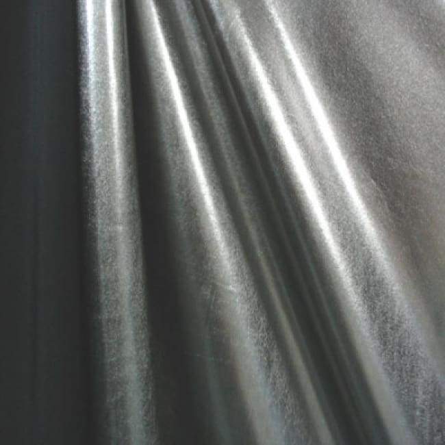 Metallic Foil Spandex Fabric - Black - Spandex Lame Shiny Fabric 2 Way