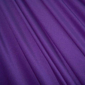 Casual Purple Solid Colored Shiny Millikin Tricot on Nylon Spandex