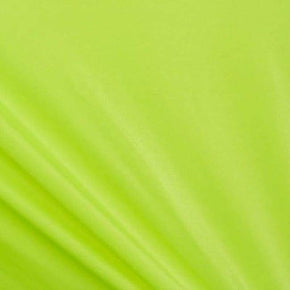 Lime Green Solid Colored Shiny Millikin Tricot on Nylon Spandex