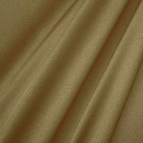 Dark Gold Solid Colored Shiny Millikin Tricot on Nylon Spandex