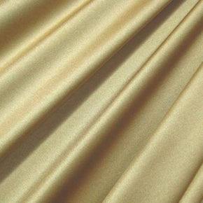 Gold Solid Colored Shiny Millikin Tricot on Nylon Spandex