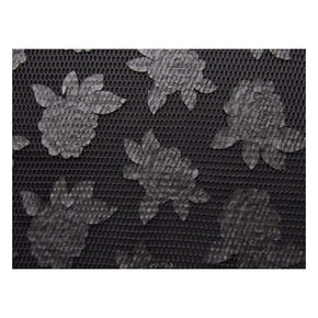  Black Floral Pleather Patch on Wonder Mesh