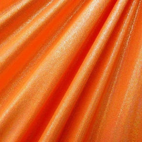  Neon Orange/Silver Solid Colored Mirror Metallic Foil on Nylon Spandex