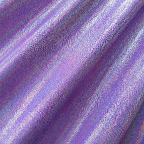  Purple/Silver Solid Colored Mirror Metallic Foil on Nylon Spandex