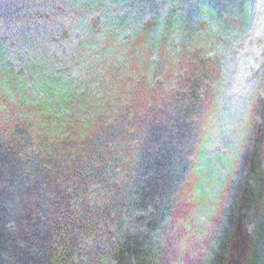  White/silver Holographic Mirror Foil on Polyester Spandex