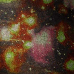  Copper Nebula Metallic Foil Print on Nylon Spandex