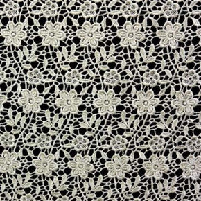  Ivory 3D Guipure Chemical Floral Lace 