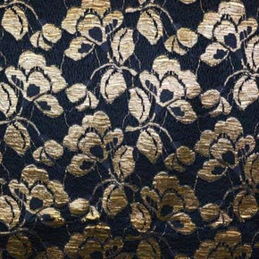  Black/Gold Fancy Floral Lace 