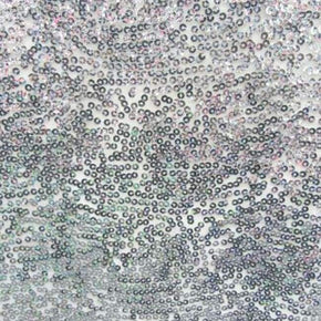  Silver Cup Shape 3mm Sequin on Polyester Mesh