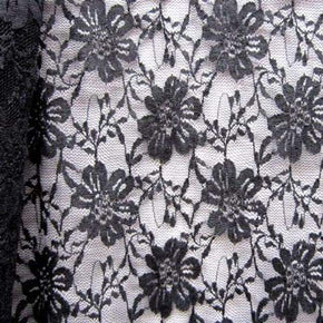  Black Fancy Floral Lace
