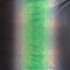  Black/Kelly Ombre Holographic Mirror Foil on Polyester Spandex