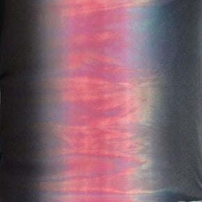  Black/Neon Pink Ombre Holographic Mirror Foil on Polyester Spandex