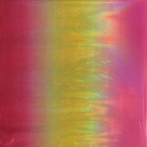  Cerise/Yellow Ombre Holographic Mirror Foil on Polyester Spandex