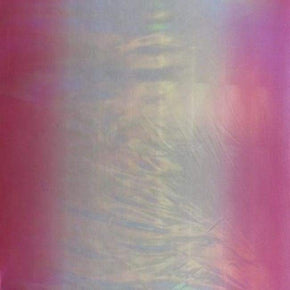 Deep Pink/White Ombre Holographic Mirror Foil on Polyester Spandex